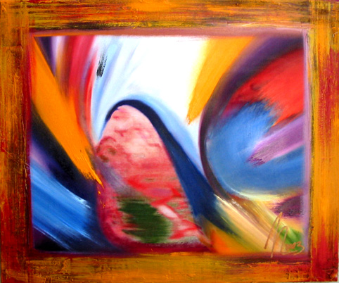 All colours bleed into one by Kave Atefie - painting for sale - painting for sale
