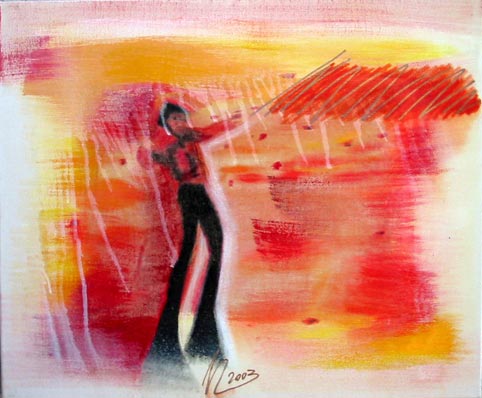Maroc - painting for sale by Kave Atefie - öl, acryl, pastel auf canvas