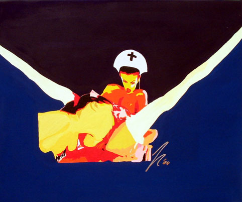 First Aid - erotic art paintings for sale by Kave Atefie