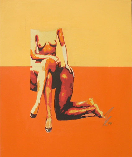 The only Way is Up - erotic art paintings for sale by Kave Atefie